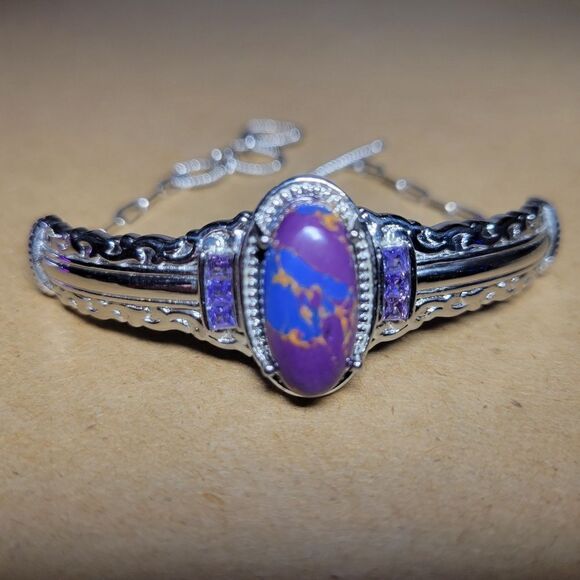 Purple Turquoise Bracelet - Picture 8 of 10